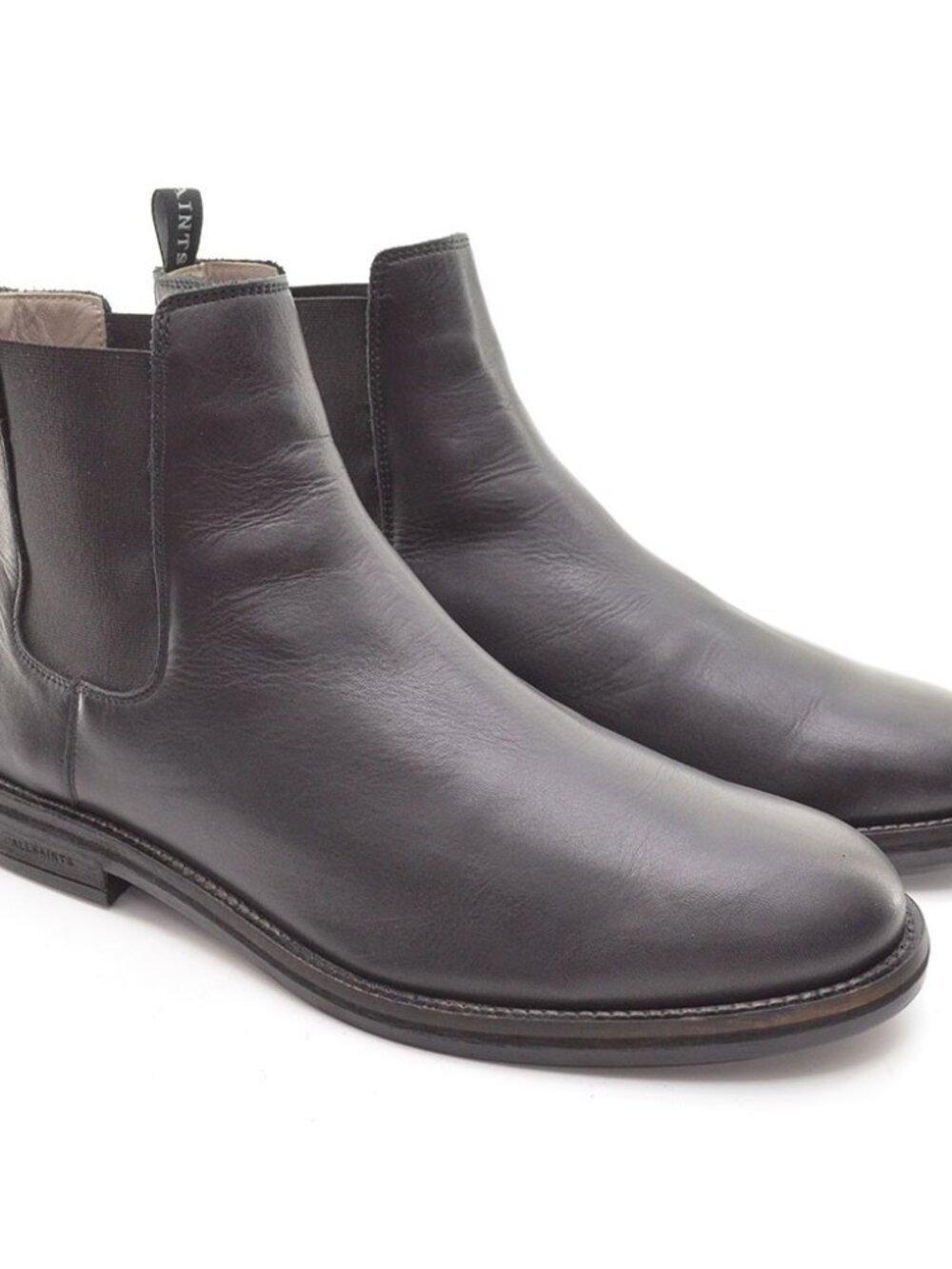 Men All Saints Harley Black Chelsea Boots 46 / 13 M